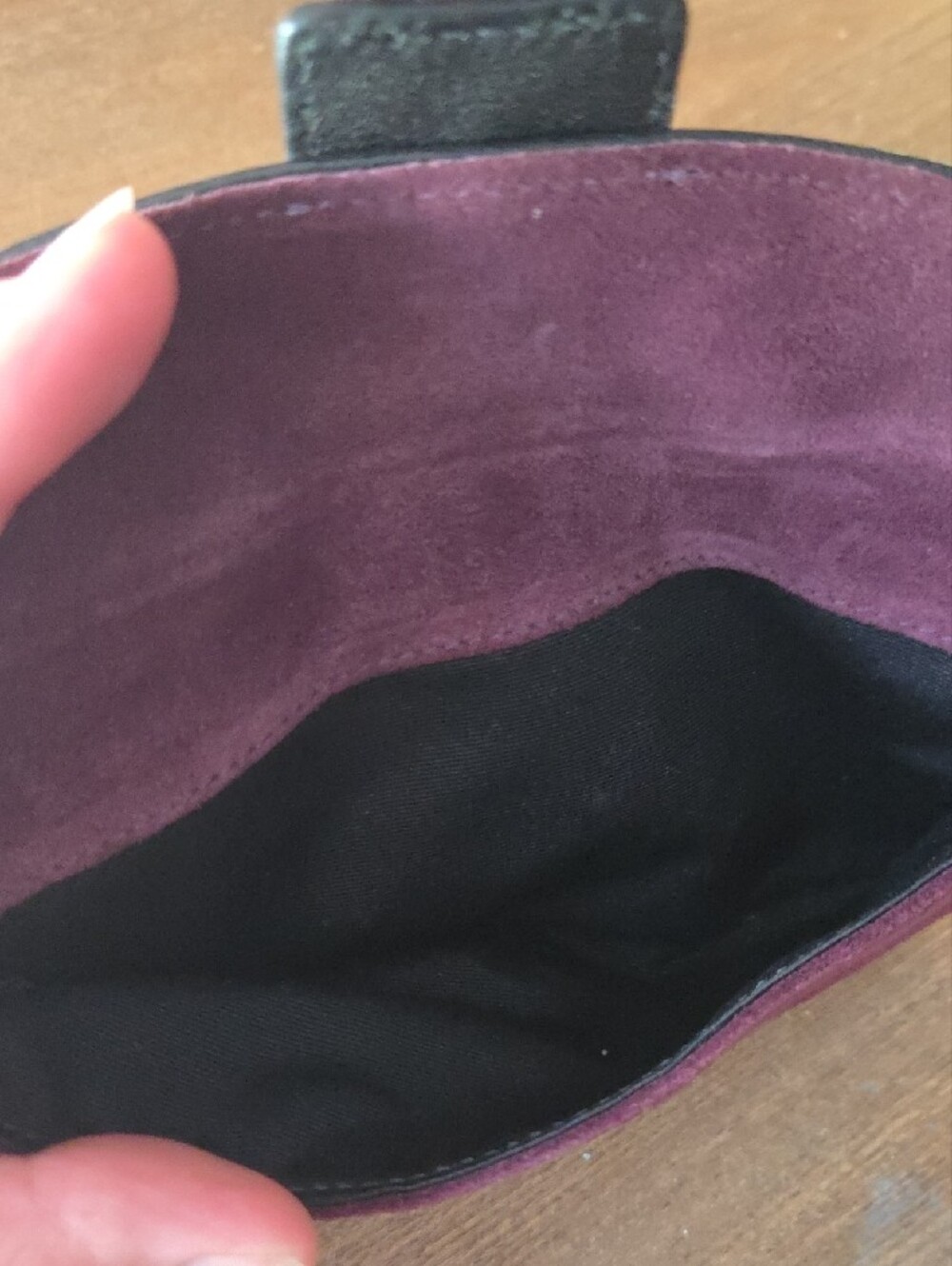 Y2k Coach Suede Wristlet Clutch in Deep Plum - Picture 6 of 7